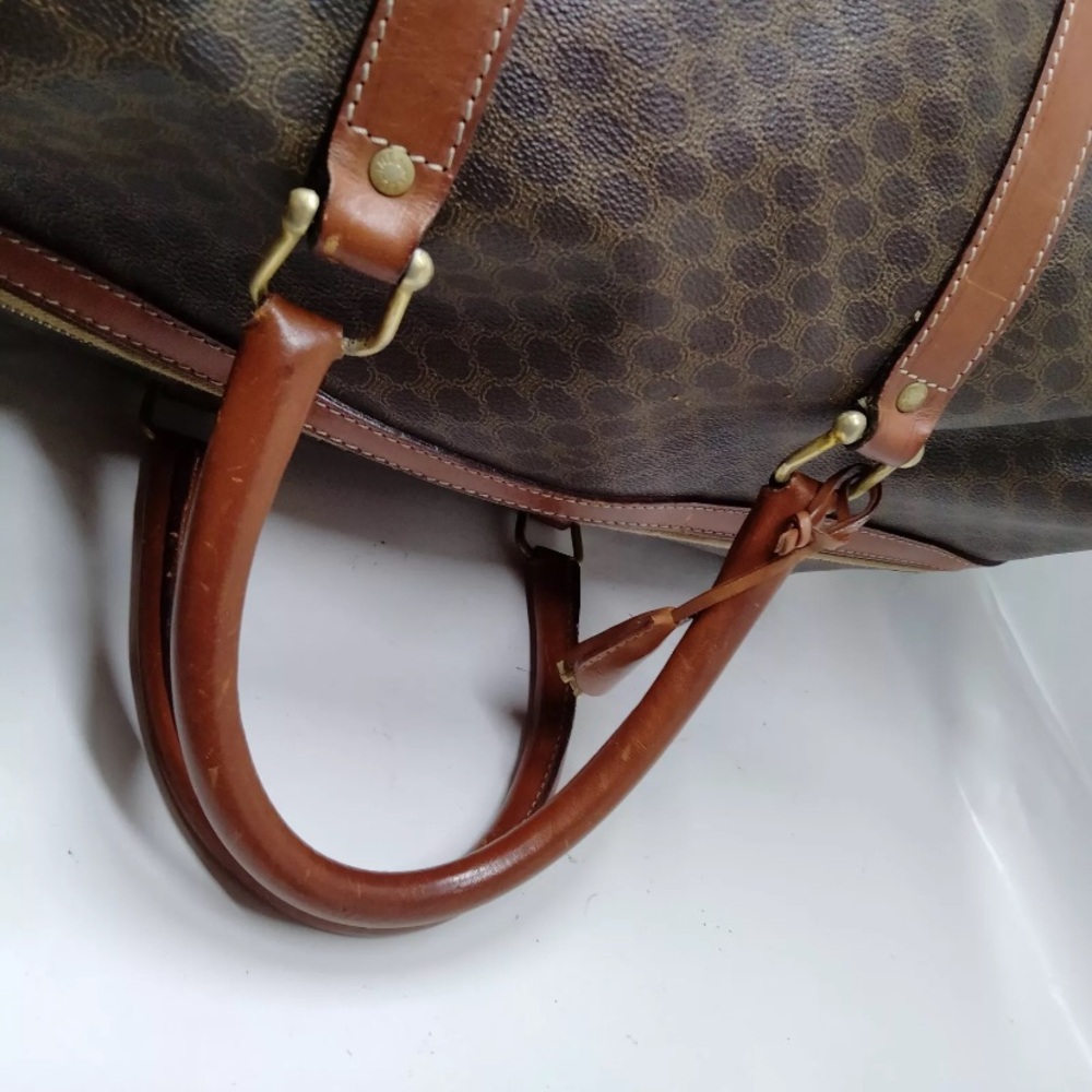 Celine Vintage KeepAll 45 Sport Duffel Weekender Triomphe Macadam Canvas - Picture 3 of 9